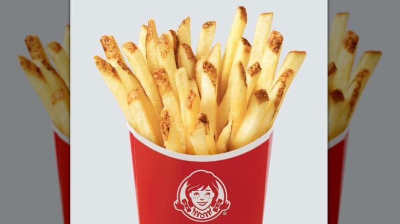 Wendy's fries in carton