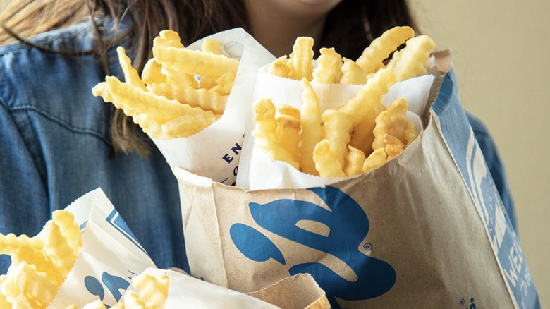 Culver's fries in paper bag