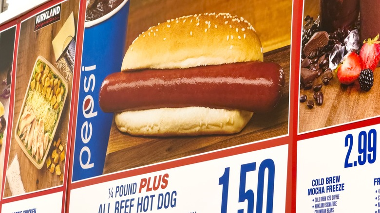 Hot dog on costco menu