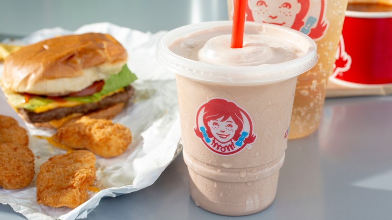 Wendy's Frosty with nuggets