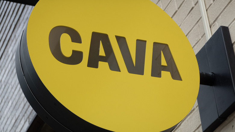 cava exterior sign