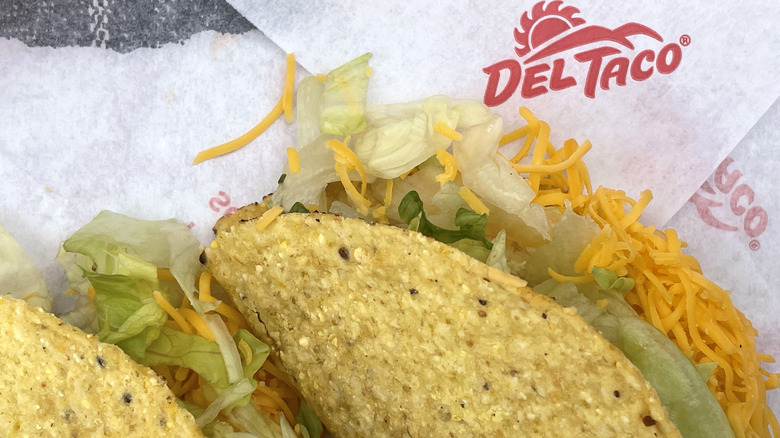 del taco tacos in wrapper