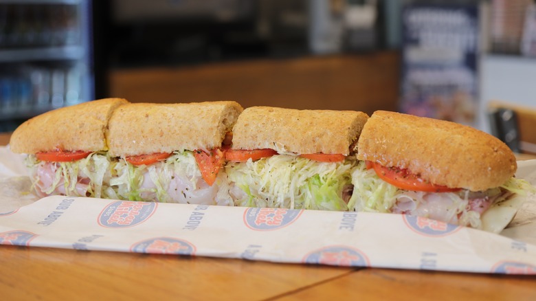 jersey mike's sub cut into pieces