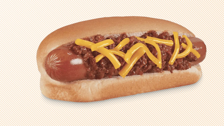 Dairy Queen hot dog with chili and cheese