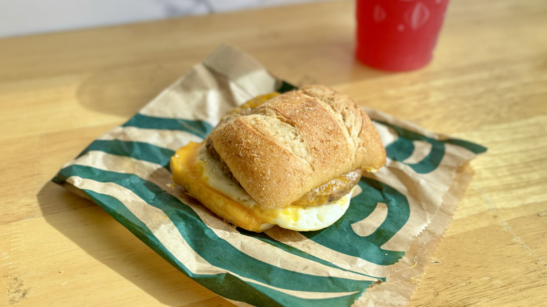 Starbucks' Impossible Breakfast Sandwich on wrapper