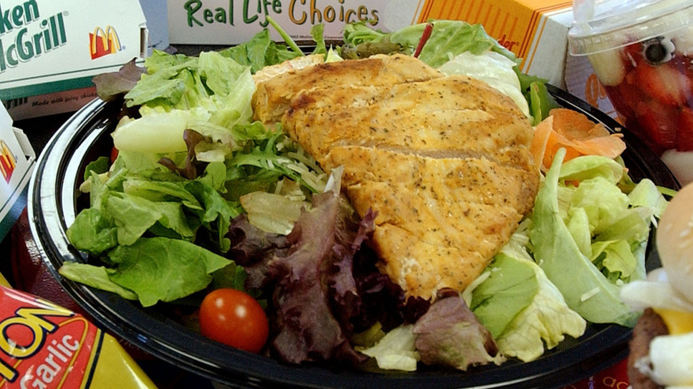 Salad with grilled chicken at McDonald's