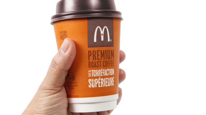 A McDonald's coffee cup