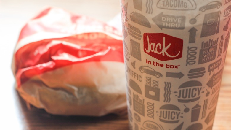 jack in the box burger and drink