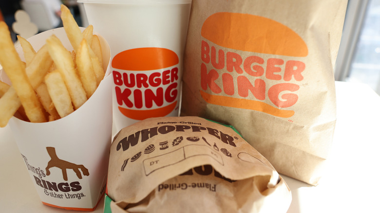 Burger King meal in packaging