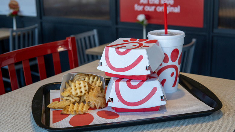 Chick-fil-A food on tray