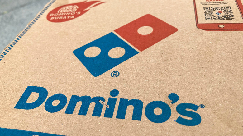 Domino's pizza box with logo