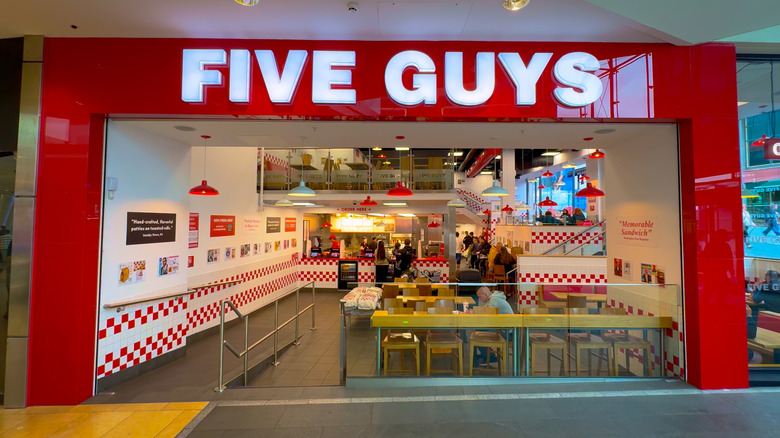 Five Guys exterior in mall