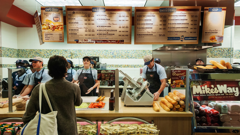 Interior of Jersey Mike's restaurant