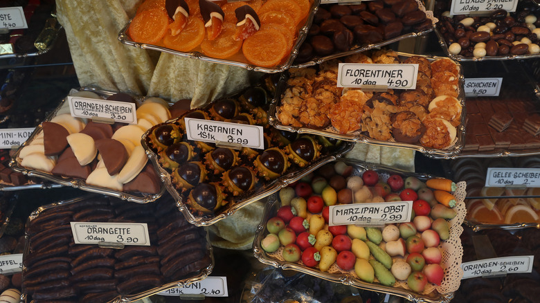 Austrian candy display of marzipan and sweets