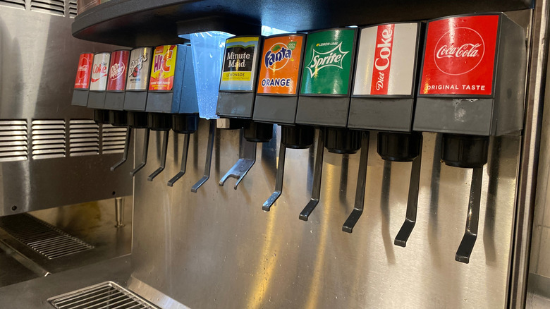 Soda fountain with varied options