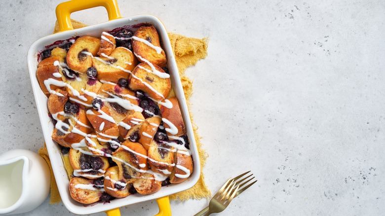 French toast casserole and forks