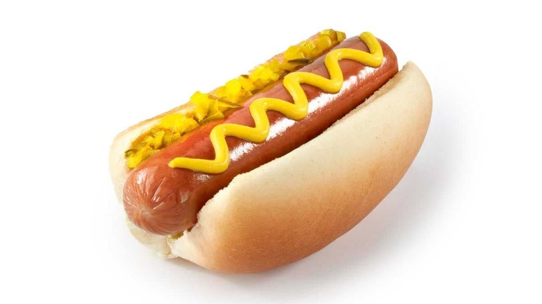 QuikTrip beef hot dog with mustard