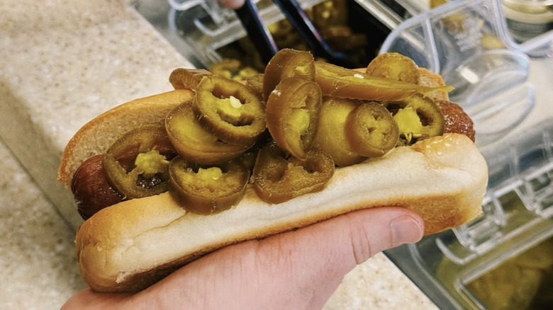 RaceTrac hot dog with jalapeño