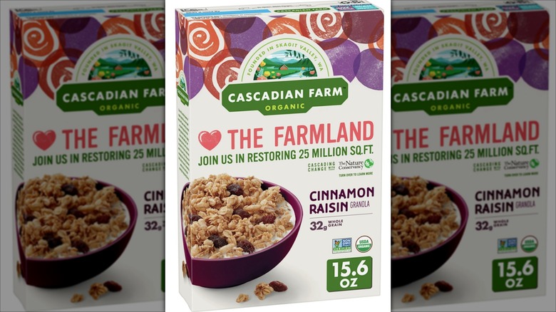 Cascadian Farm Cinnamon Raisin Granola box