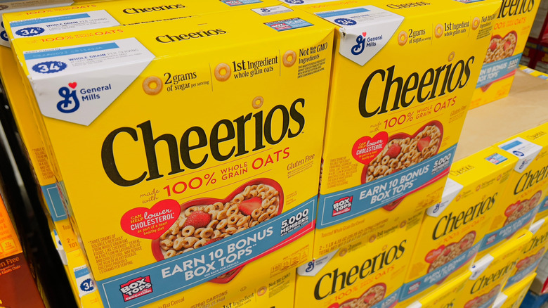 Boxes of Cheerios cereal from General Mills