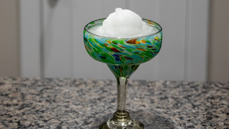 Frozen cocktail in a glass