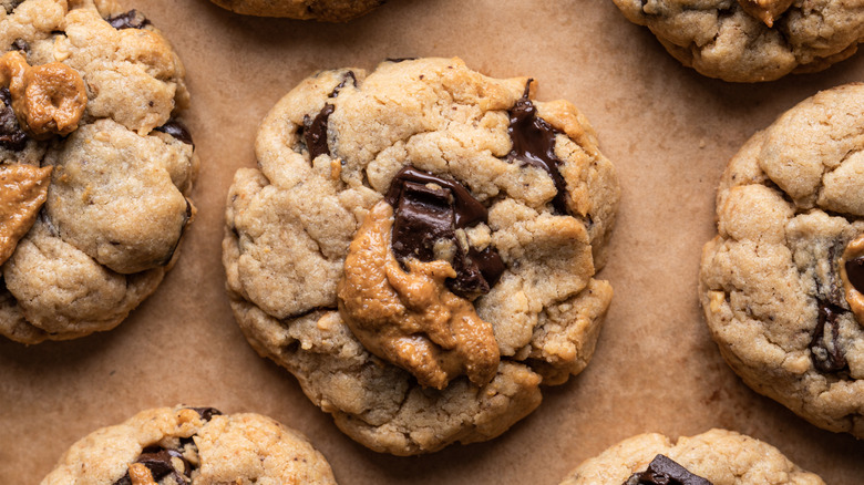 tray of chocolate chip cookies