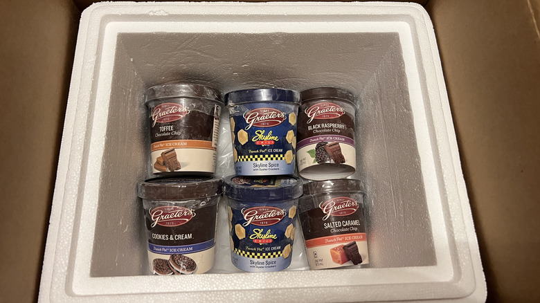 six pints of Grater's ice cream shipped