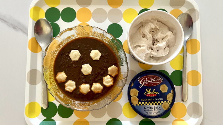 tray of smiling Skyline Chili and Graeter's ice cream