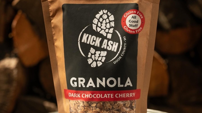 Kick Ash Dark Chocolate Cherry Granola packet