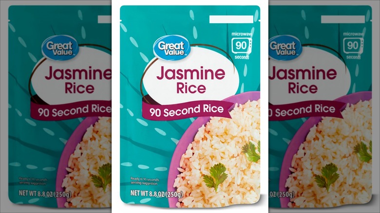 Package of Walmart Jasmine Rice Pouch