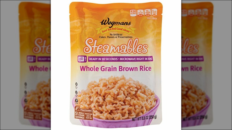 Package of Wegmans Whole Grain Brown Rice