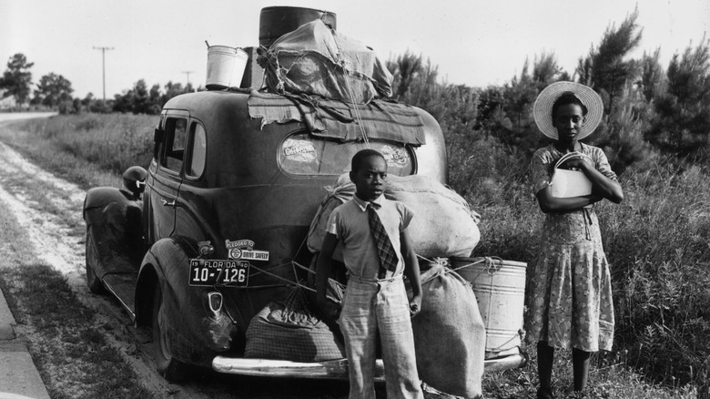 Children of a family moving during the Great Migration