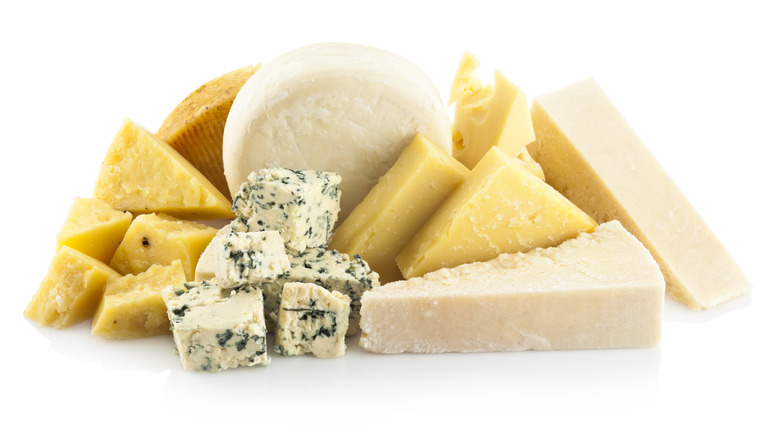 assortment of cheeses