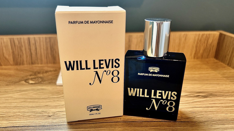 Bottle and box of mayonnaise cologne