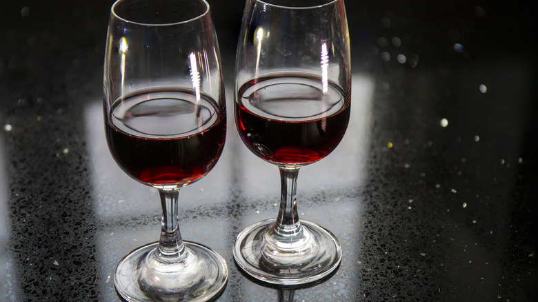 two glasses of port