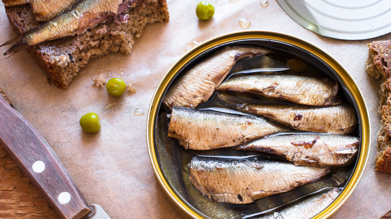 Canned sardines