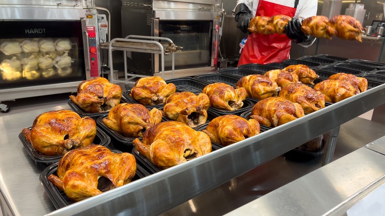 rotisserie chickens in containers