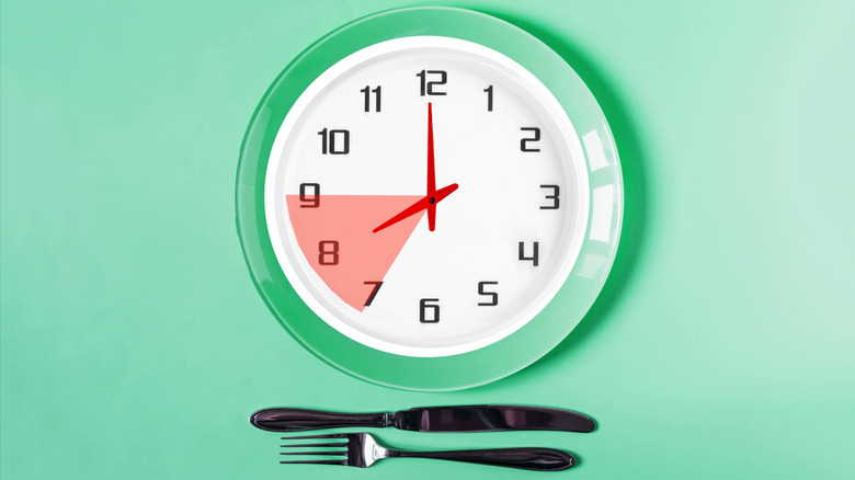 clock showing breakfast time