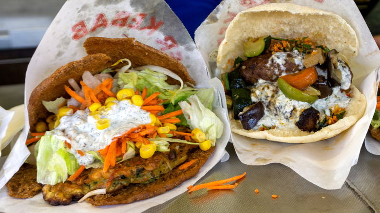 Vegetarian falafel sandwiches in Germany