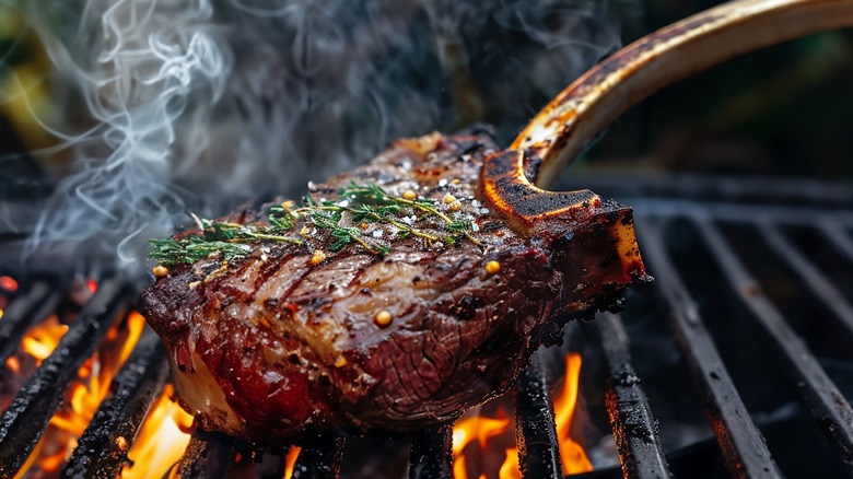 Steak on the grill