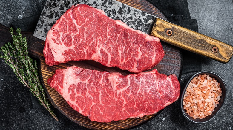 steak on cutting board