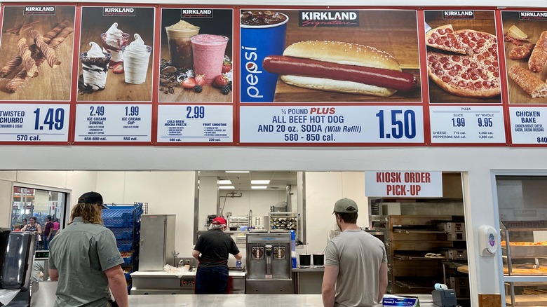 Customers at Costco food court