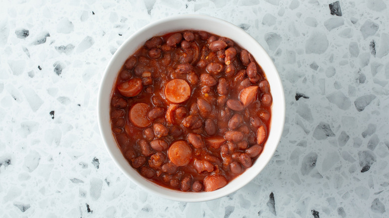 Bowl of franks n beans