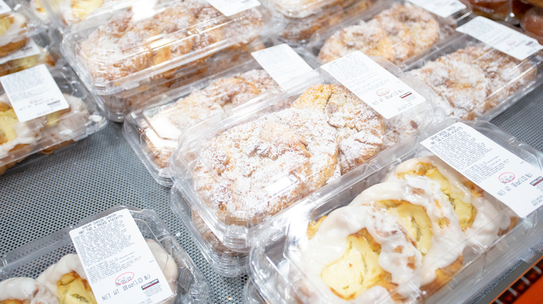 The new almond croissant pastries in Costco's bakery section