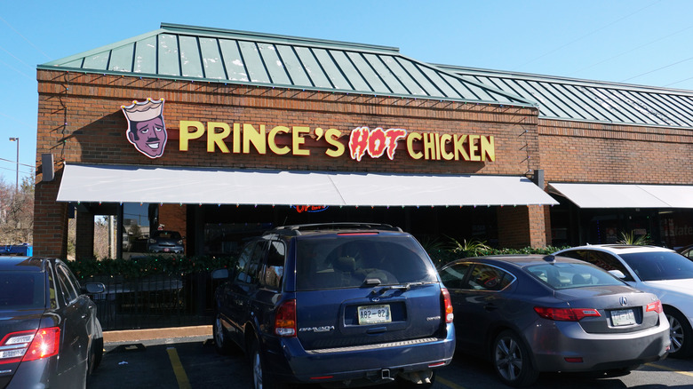 An exterior shot of Prince's Hot Chicken Shack in Nashville, TN