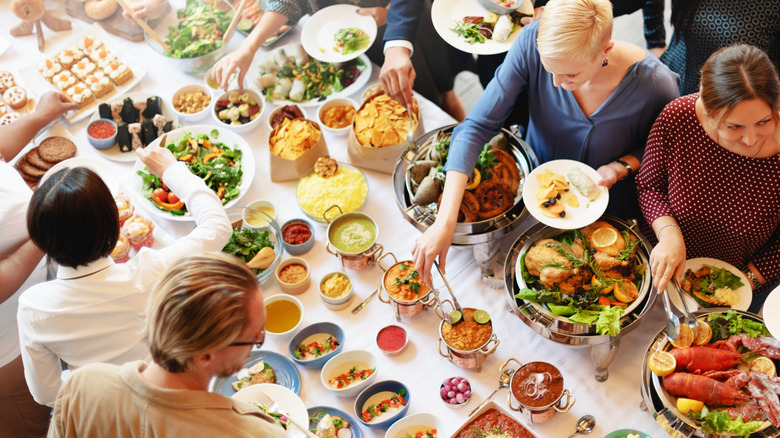 Buffet bar at a restaurant