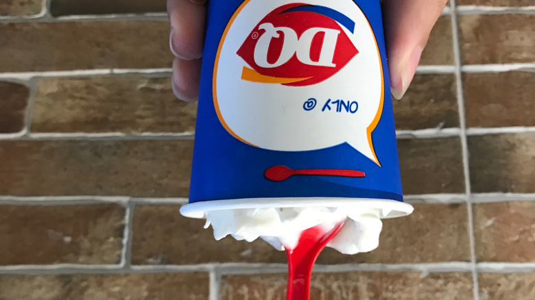 Upside down Dairy Queen Blizzard