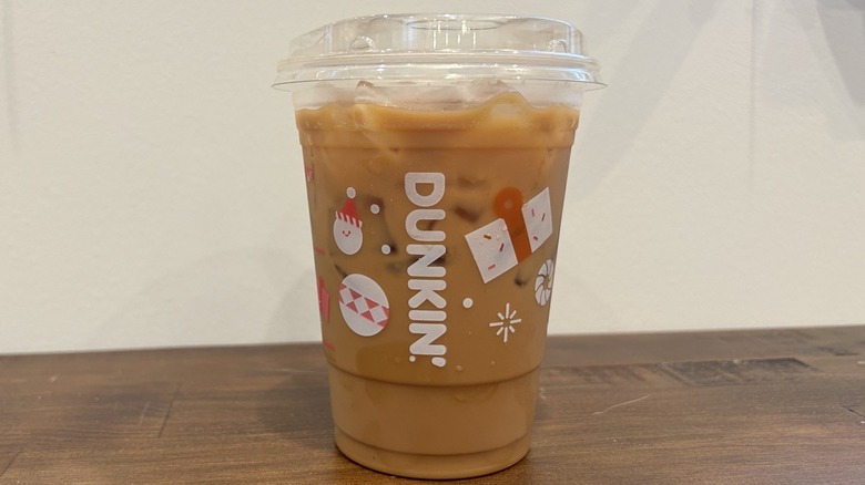 Dunkin's Iced Brown Sugar Shakin' Espresso stands alone