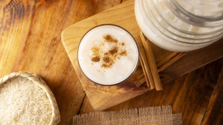 Horchata with rice and cinnamon