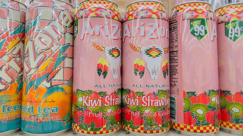 Pink AriZona cans